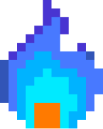 Pixel flame